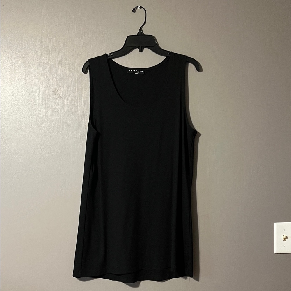 bryn WALKER Casual High Low Dress Scoop Neck, Black, L